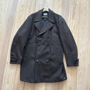 Boss Hugo Boss Sport Brown Wool Coat